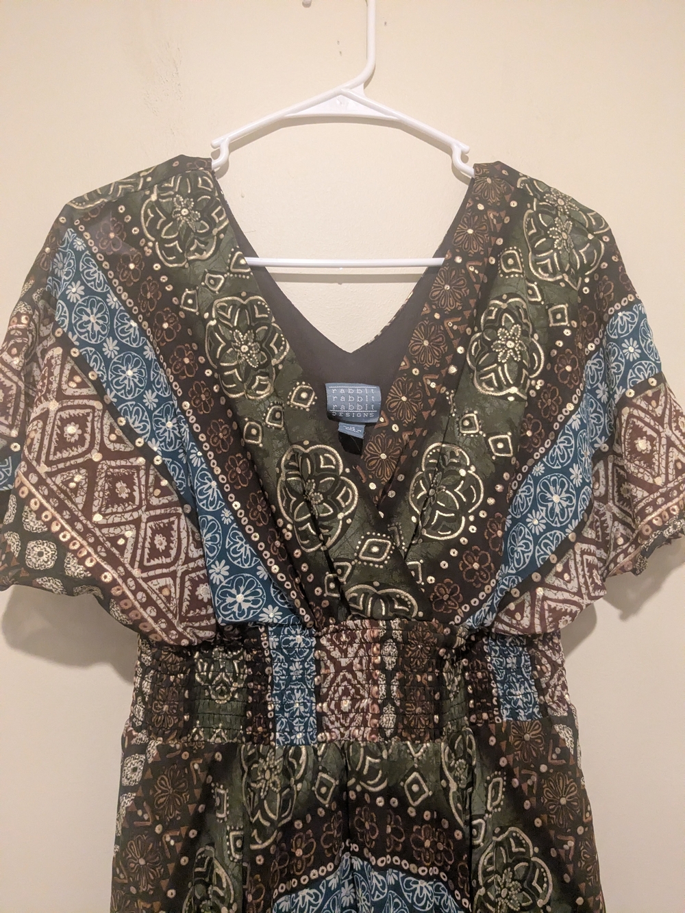 Rabbit Rabbit Rabbit Earthy Boho Whimsical Fairy Dress - Picture 2 of 6